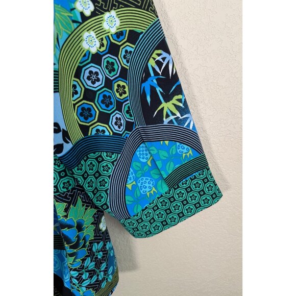 NWT Bob Mackie Wearable Art Open Front Cardigan Floral Geometric Print - Picture 8 of 9